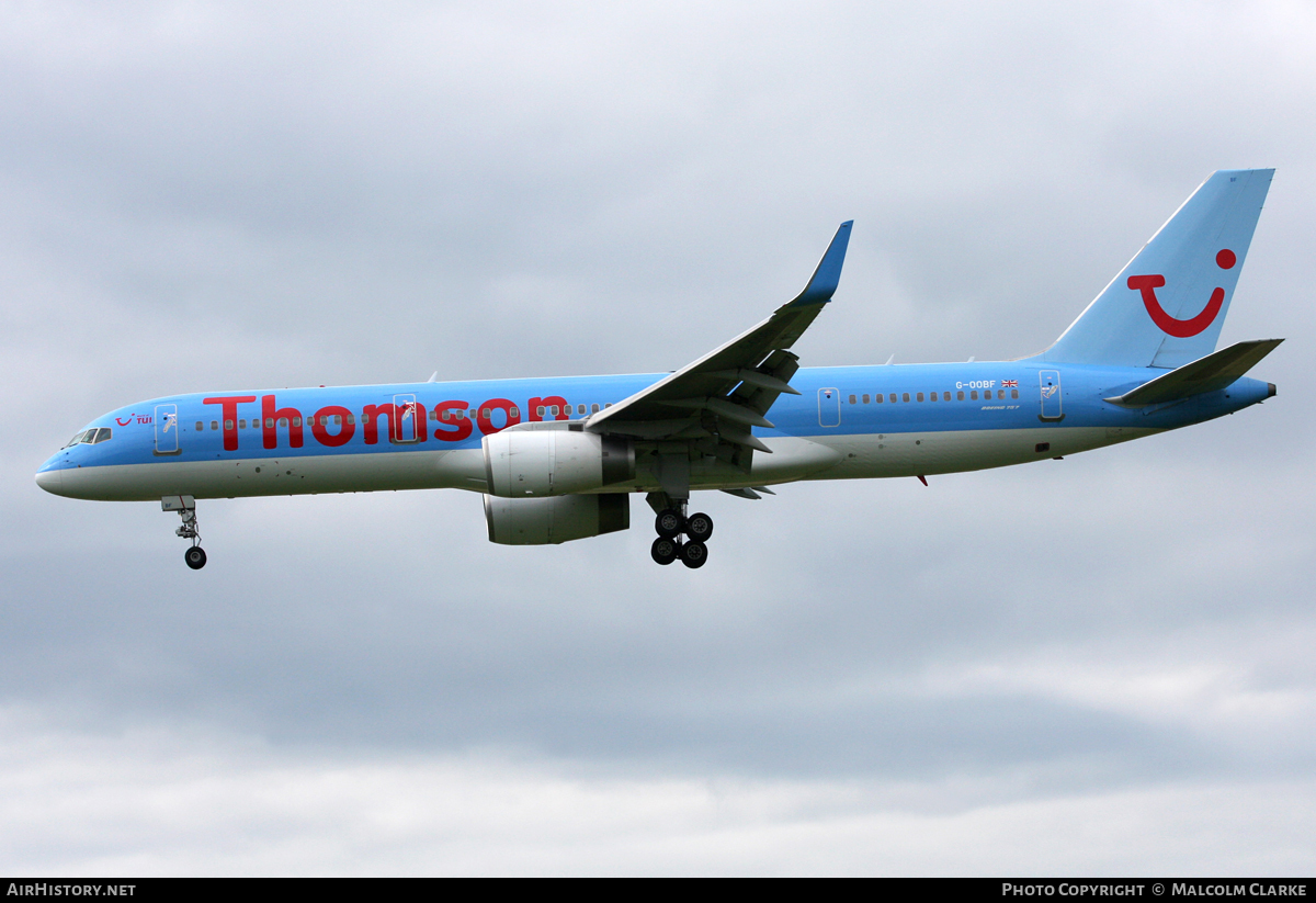 Aircraft Photo of G-OOBF | Boeing 757-28A | Thomson Airways | AirHistory.net #115828