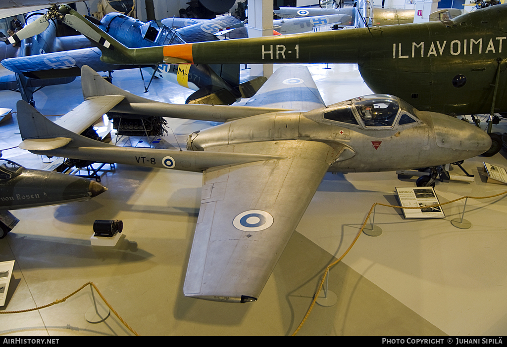 Aircraft Photo of VT-8 | De Havilland D.H. 115 Vampire T55 | Finland - Air Force | AirHistory.net #115843