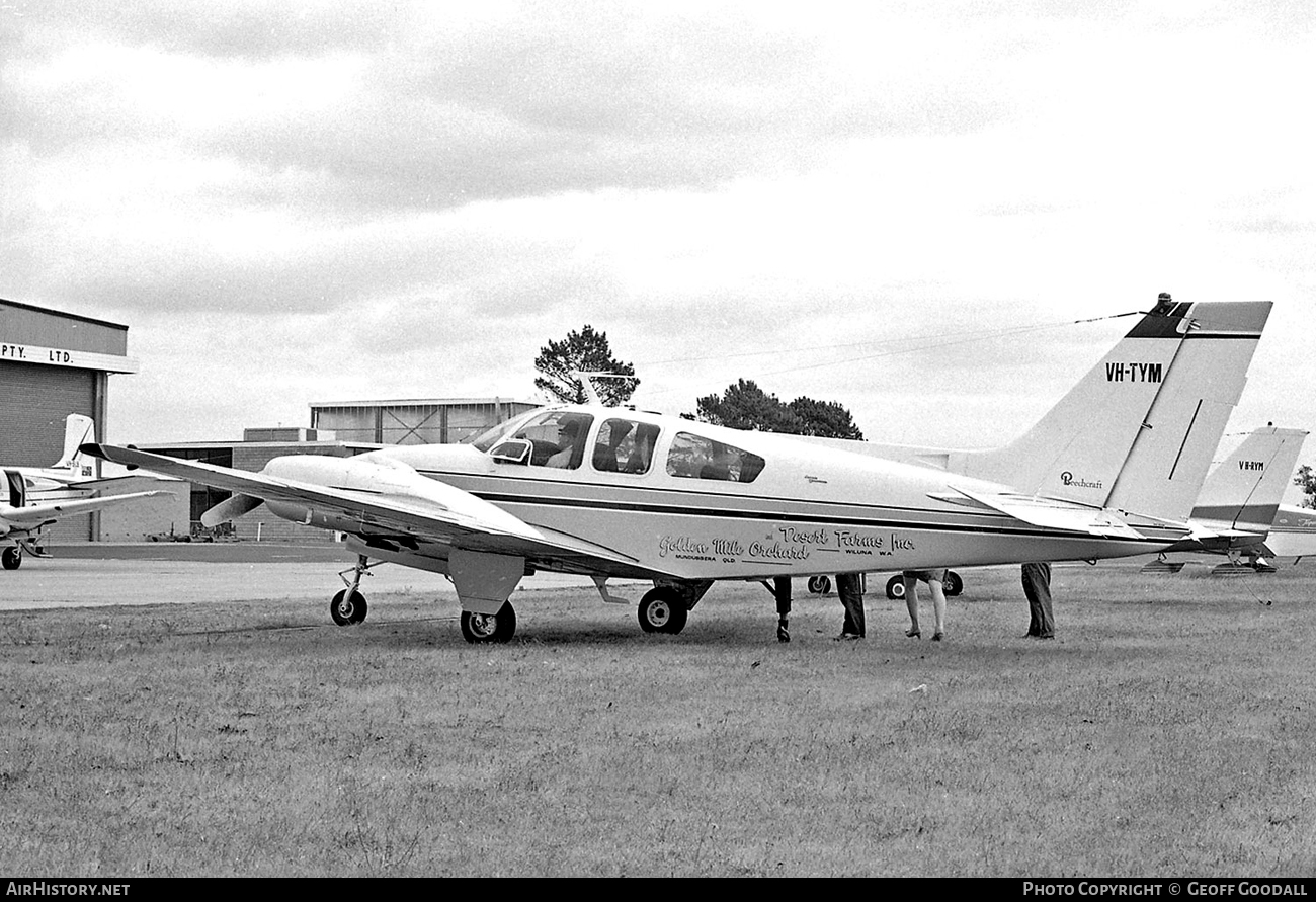 Aircraft Photo of VH-TYM | Beech D55 Baron | Desert Films | AirHistory.net #116083