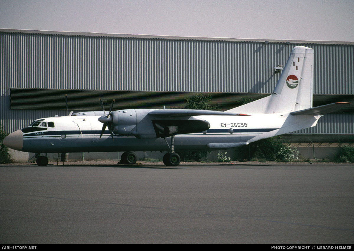 Aircraft Photo of EY-26658 | Antonov An-26 | Tajikistan Airlines | AirHistory.net #116182