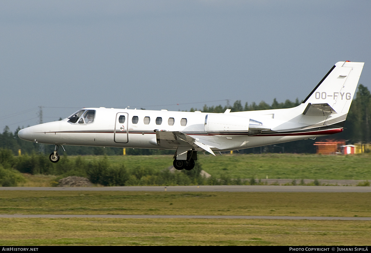 Aircraft Photo of OO-FYG | Cessna 550 Citation Bravo | AirHistory.net #116318