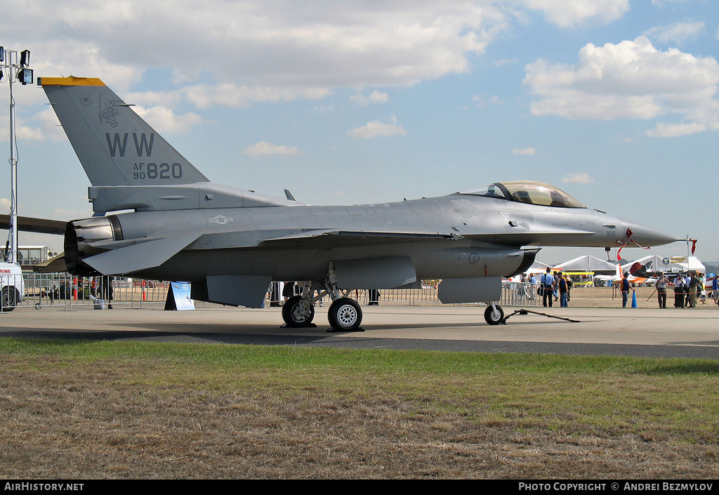 Aircraft Photo of 90-0820 / AF90-820 | Lockheed F-16CM Fighting Falcon | USA - Air Force | AirHistory.net #116334