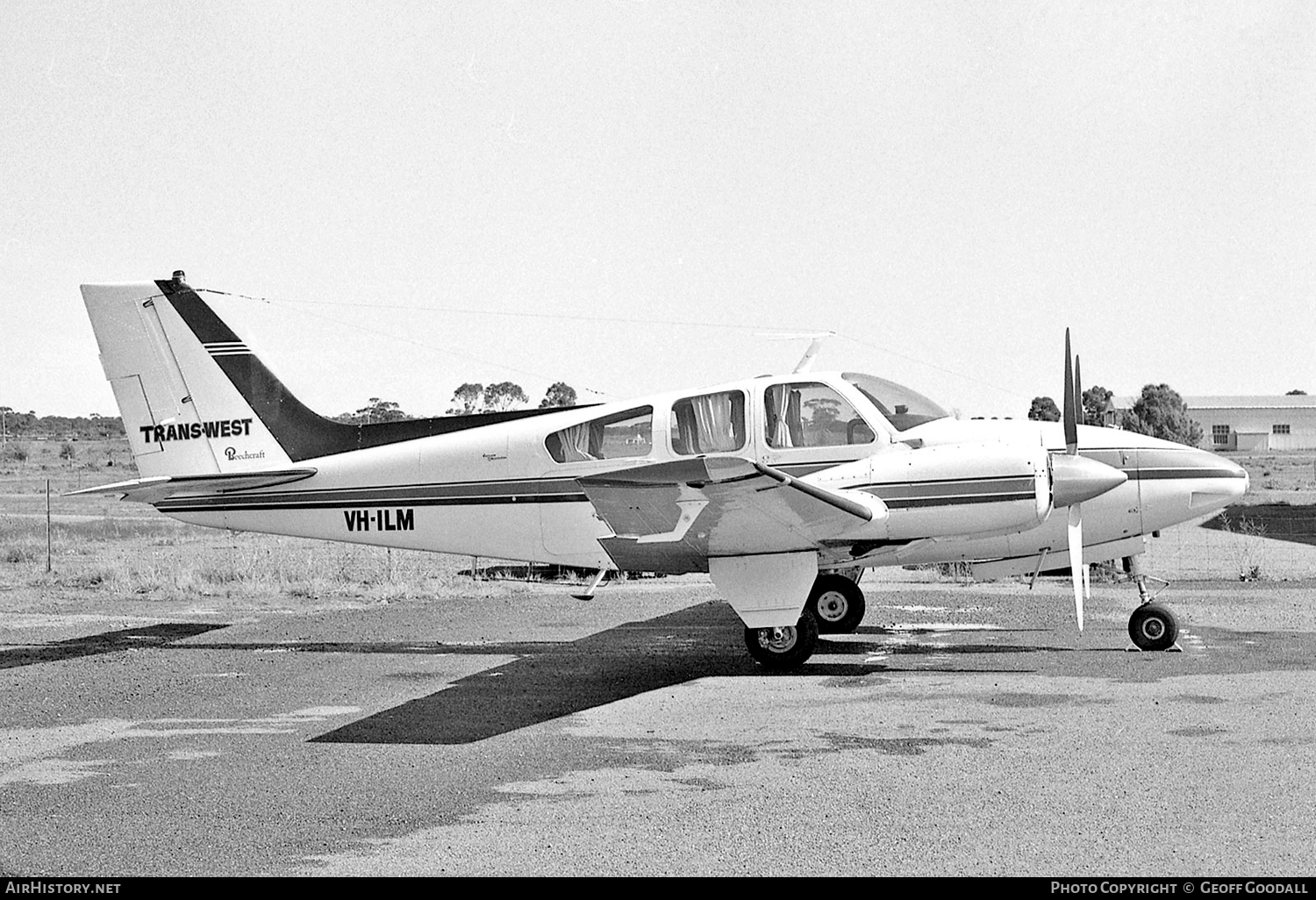 Aircraft Photo of VH-ILM | Beech D55 Baron | Trans West Airlines | AirHistory.net #116450