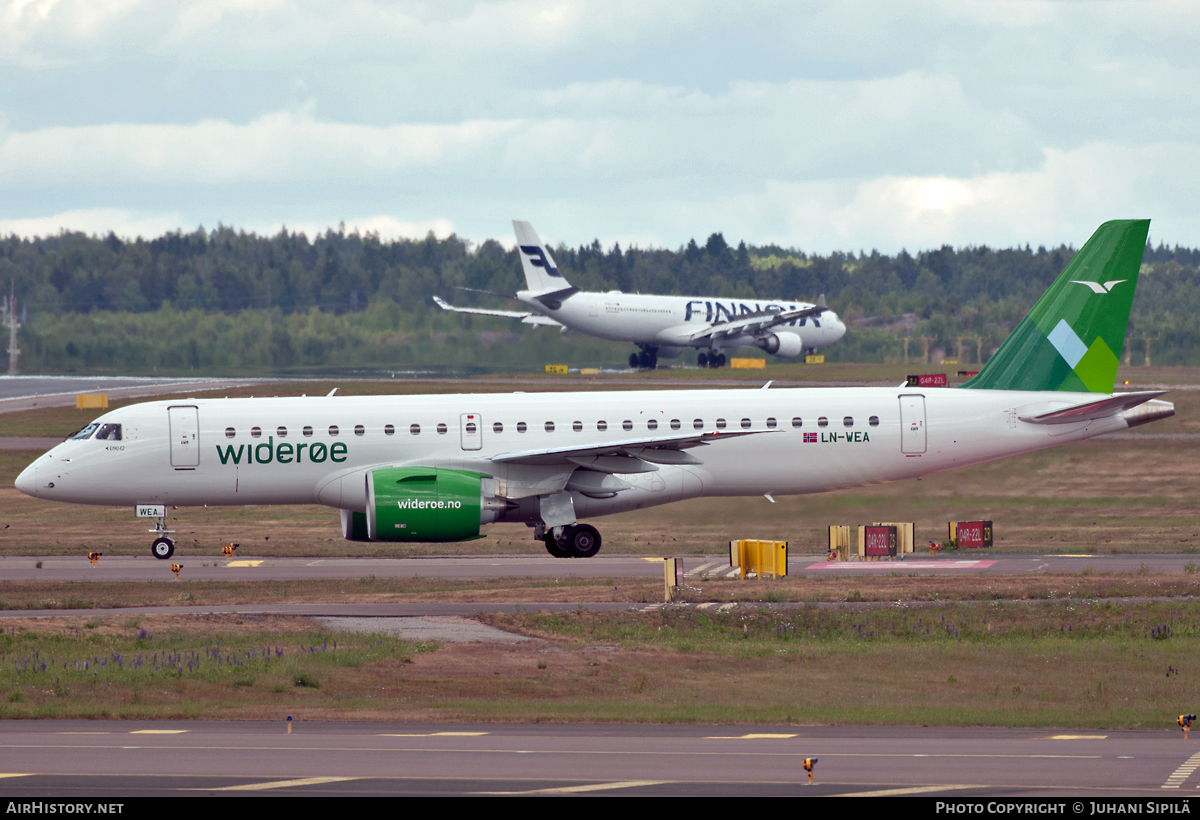 Aircraft Photo of LN-WEA | Embraer 190-E2 (ERJ-190-300) | Widerøe | AirHistory.net #116489