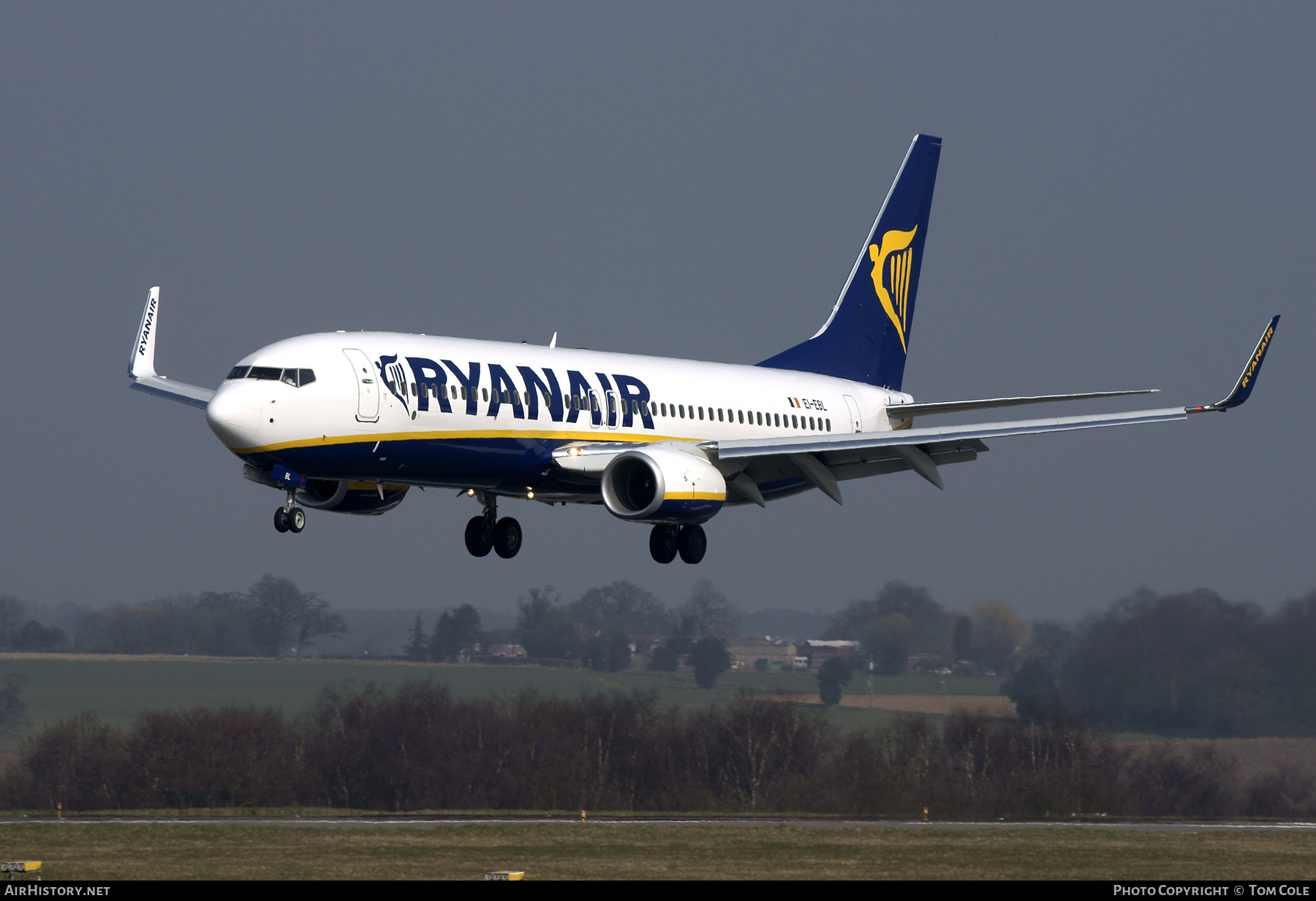 Aircraft Photo of EI-EBL | Boeing 737-8AS | Ryanair | AirHistory.net #117021