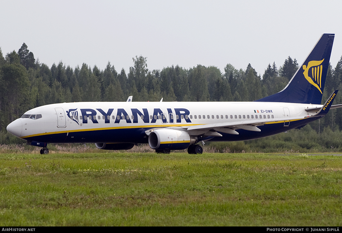 Aircraft Photo of EI-DWK | Boeing 737-8AS | Ryanair | AirHistory.net #117192