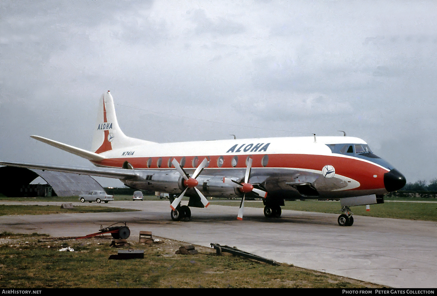 Aircraft Photo of N7414 | Vickers 745D Viscount | Aloha Airlines | AirHistory.net #117250