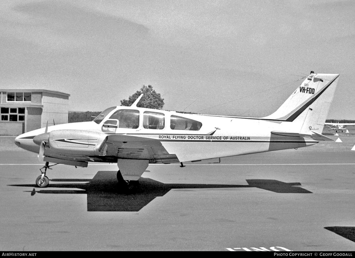 Aircraft Photo of VH-FDD | Beech B55 Baron (95-B55) | Royal Flying Doctor Service - RFDS | AirHistory.net #117390