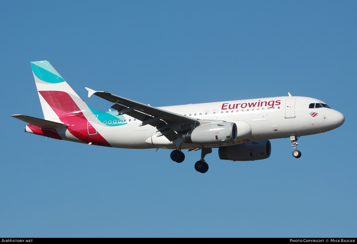 Aircraft Photo of D-AGWS | Airbus A319-132 | Eurowings | AirHistory.net #117717