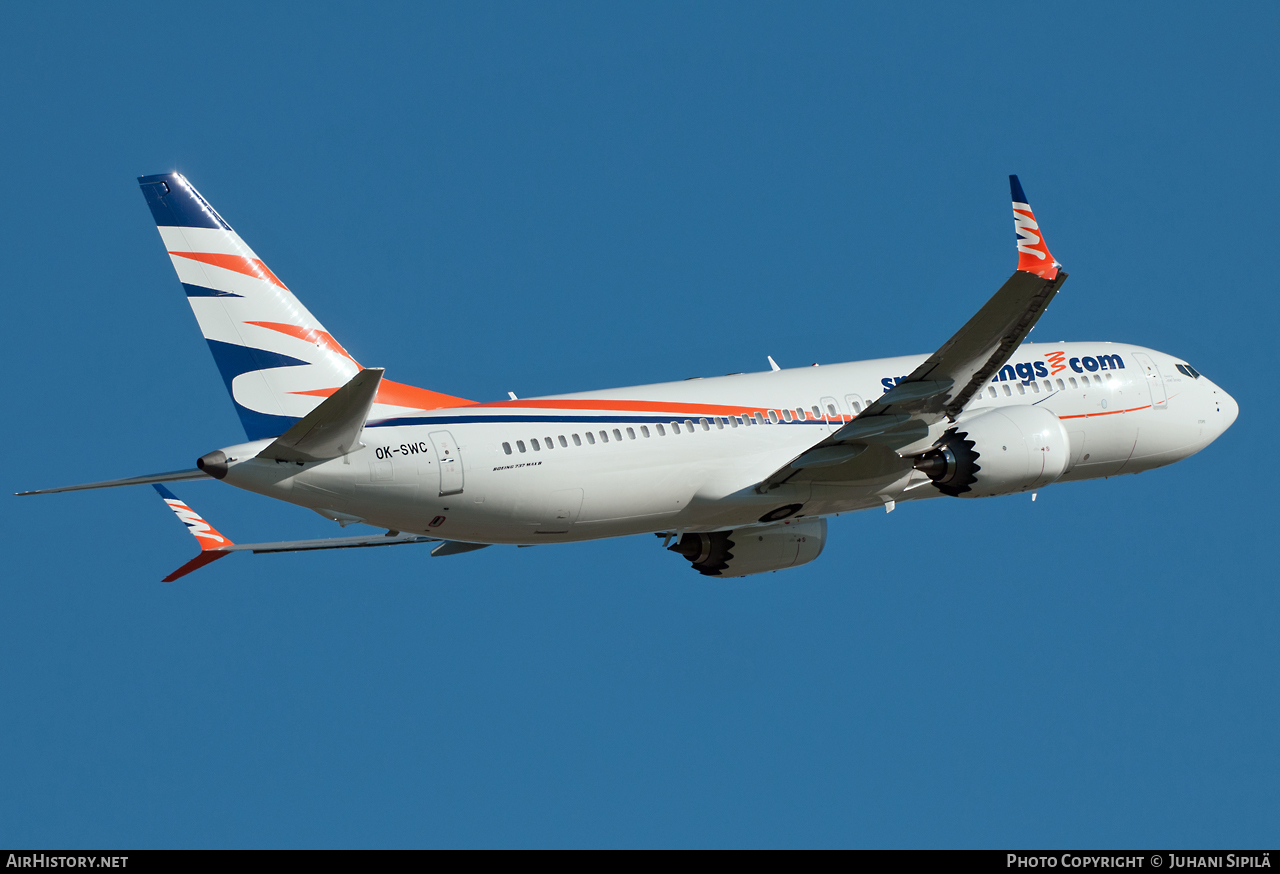 Aircraft Photo of OK-SWC | Boeing 737-8 Max 8 | Smartwings | AirHistory.net #117826