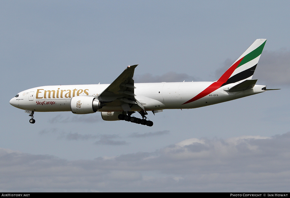 Aircraft Photo of A6-EFD | Boeing 777-F1H | Emirates SkyCargo | AirHistory.net #117927