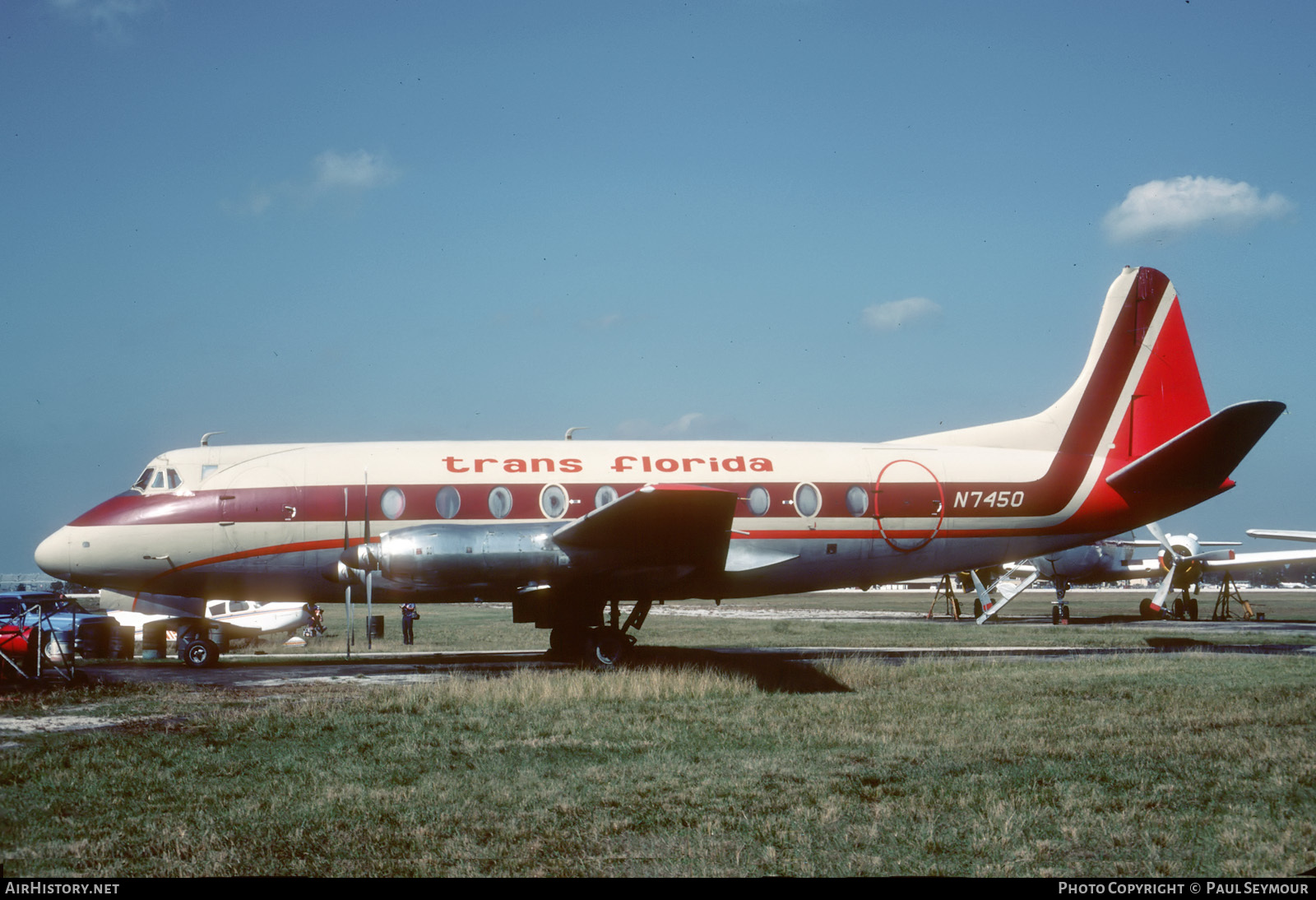 Aircraft Photo of N7450 | Vickers 745D Viscount | Trans Florida Airlines - TFA | AirHistory.net #117933
