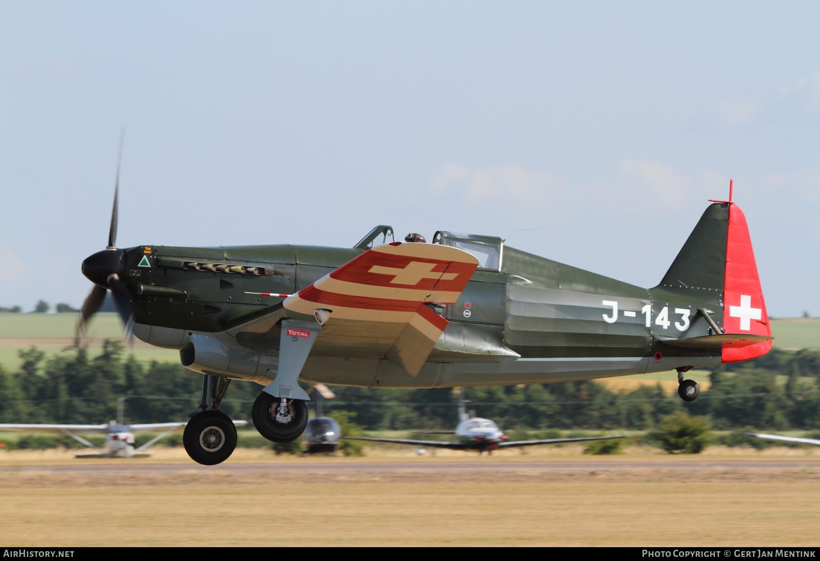 Aircraft Photo of HB-RCF / J-143 | Morane-Saulnier D-3801 (MS-412) | Switzerland - Air Force | AirHistory.net #118014