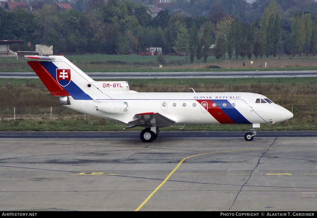 Aircraft Photo of OM-BYL | Yakovlev Yak-40 | Slovakia - Government | AirHistory.net #118045