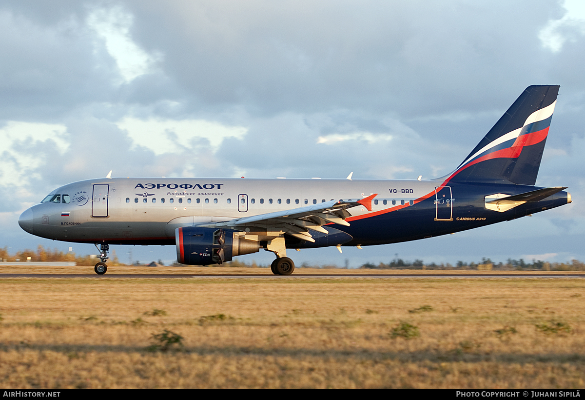 Aircraft Photo of VQ-BBD | Airbus A319-111 | Aeroflot - Russian Airlines | AirHistory.net #118142