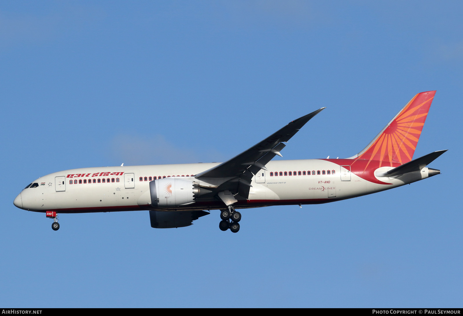 Aircraft Photo of VT-AND | Boeing 787-8 Dreamliner | Air India | AirHistory.net #118218