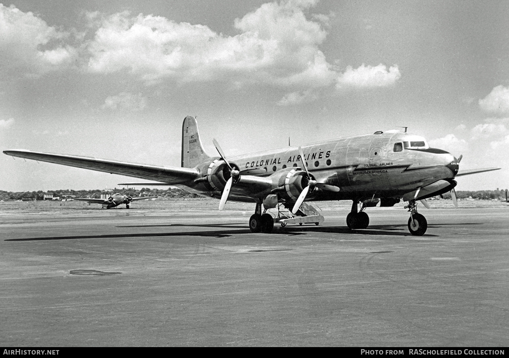 Aircraft Photo of NC93266 | Douglas C-54A Skymaster | Colonial Airlines | AirHistory.net #118240