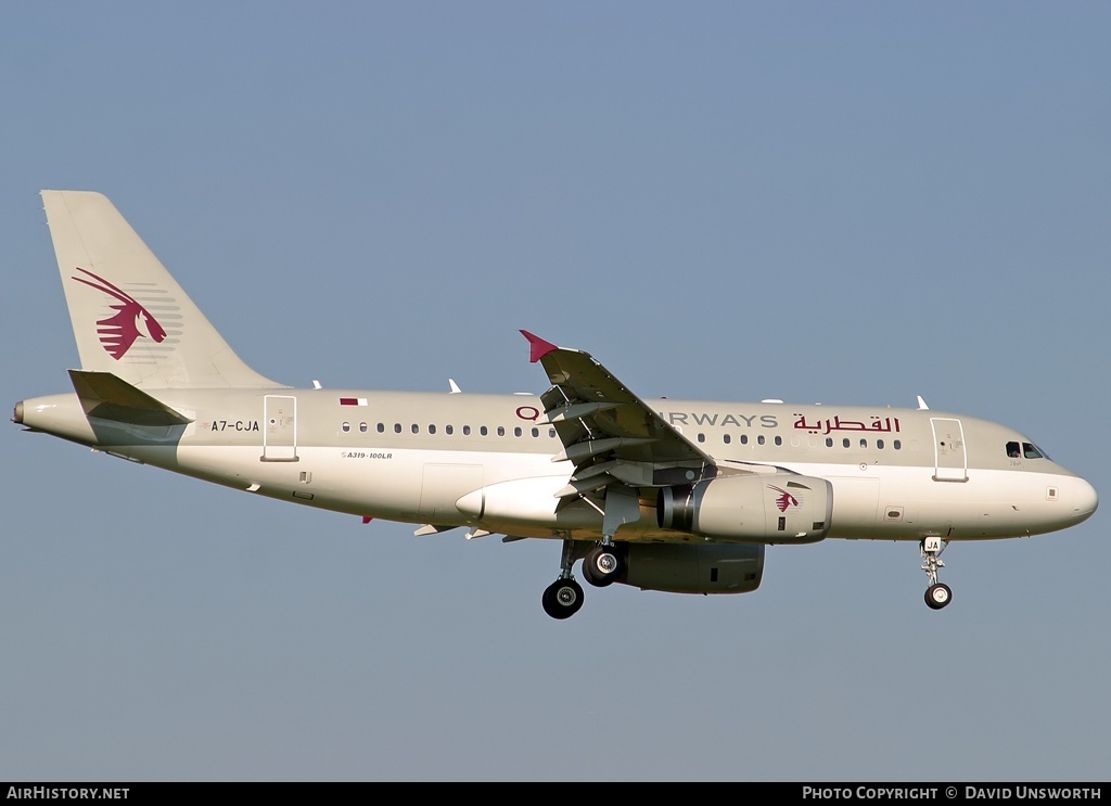 Aircraft Photo of A7-CJA | Airbus A319-133LR | Qatar Airways | AirHistory.net #118415