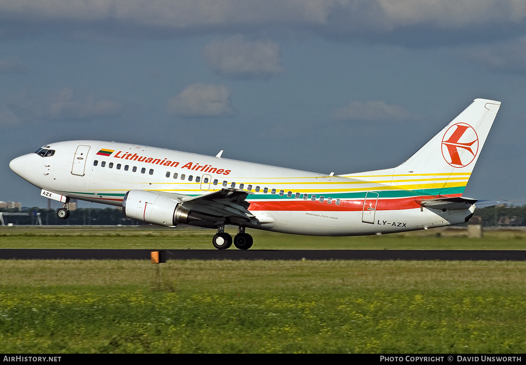 Aircraft Photo of LY-AZX | Boeing 737-5Q8 | Lithuanian Airlines | AirHistory.net #118476