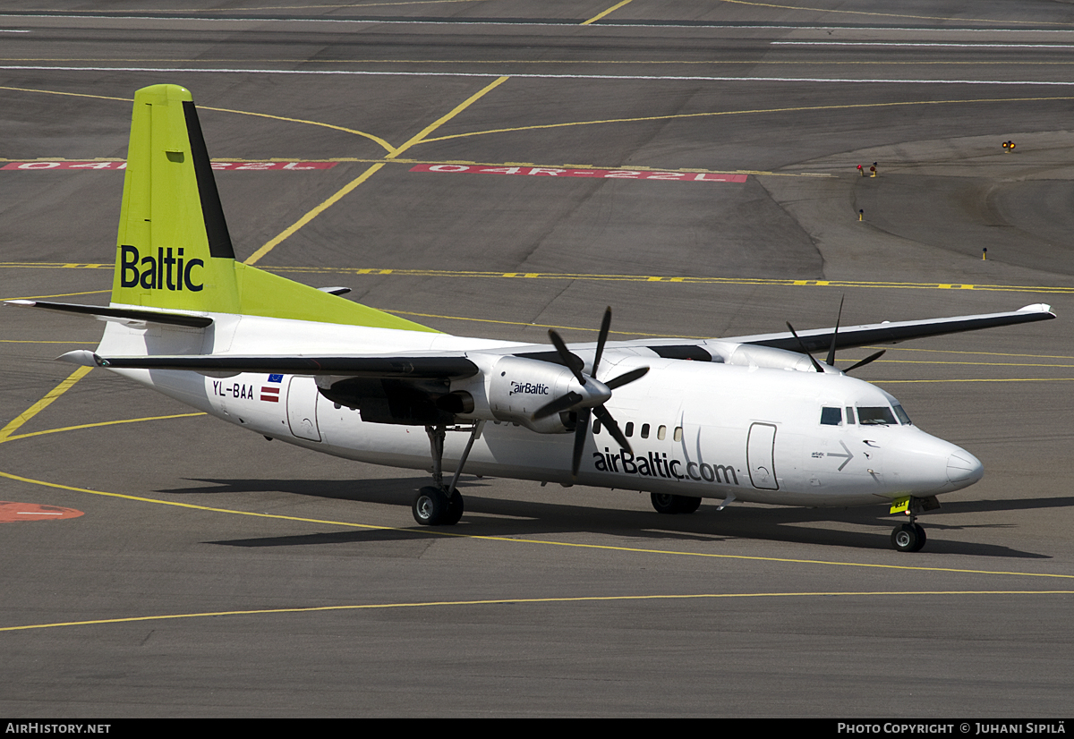 Aircraft Photo of YL-BAA | Fokker 50 | AirBaltic | AirHistory.net #118501