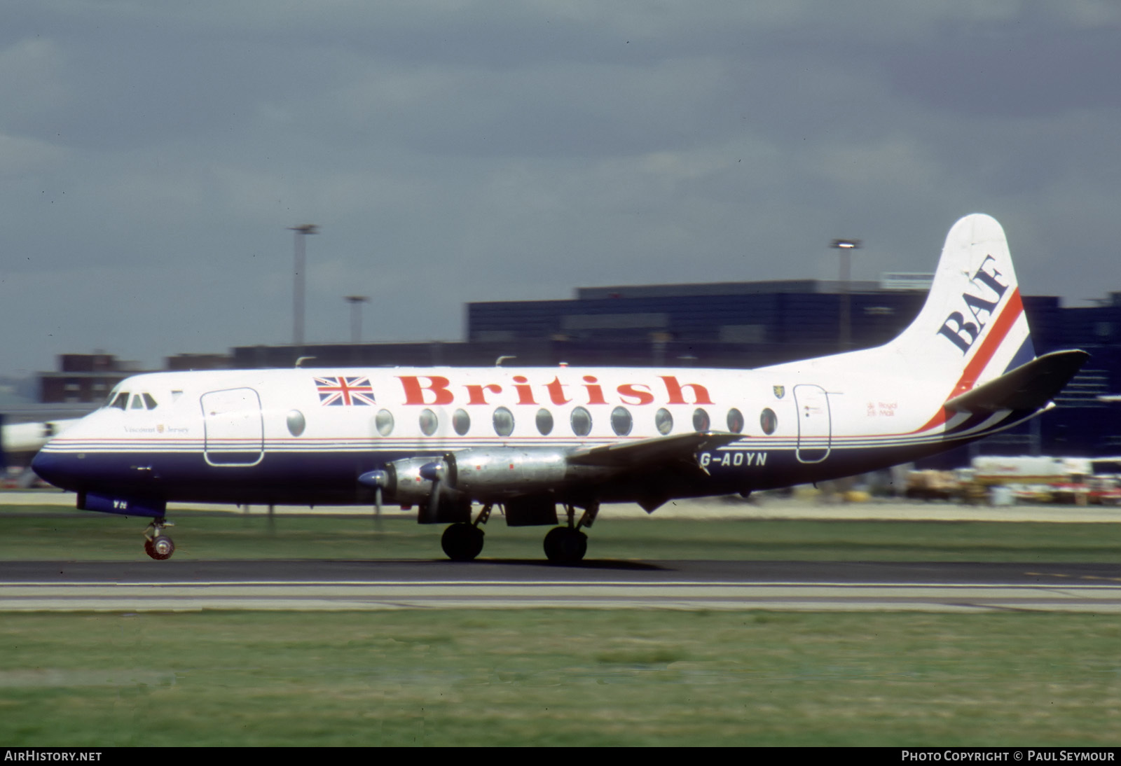 Aircraft Photo of G-AOYN | Vickers 806 Viscount | British Air Ferries - BAF | AirHistory.net #118750