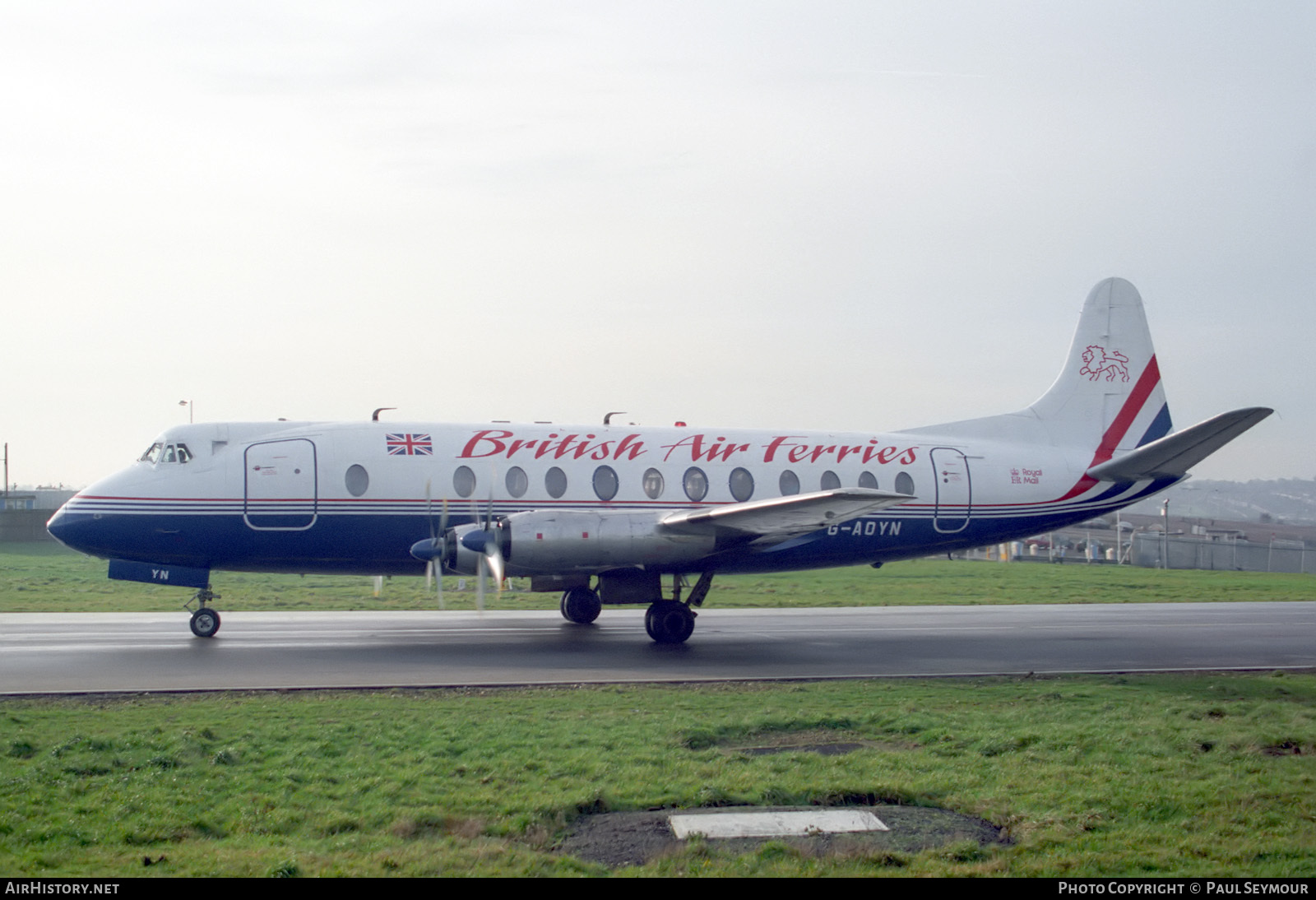 Aircraft Photo of G-AOYN | Vickers 806 Viscount | British Air Ferries - BAF | AirHistory.net #118795