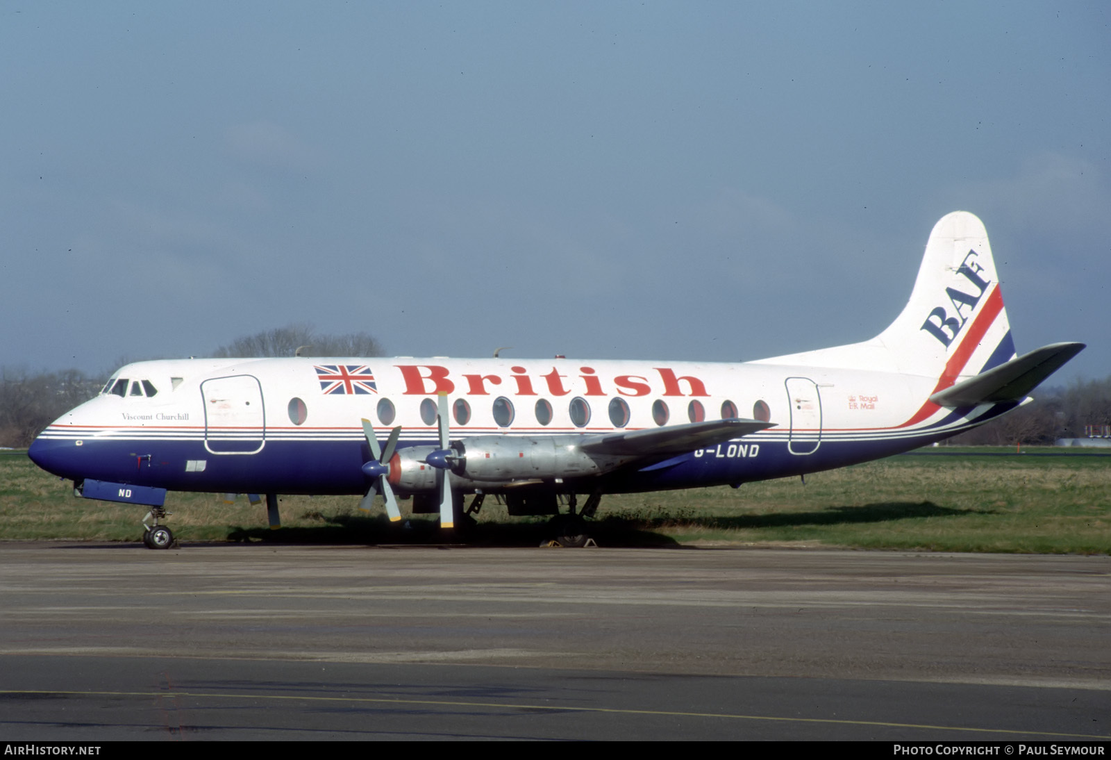 Aircraft Photo of G-LOND | Vickers 806 Viscount | British Air Ferries - BAF | AirHistory.net #118815