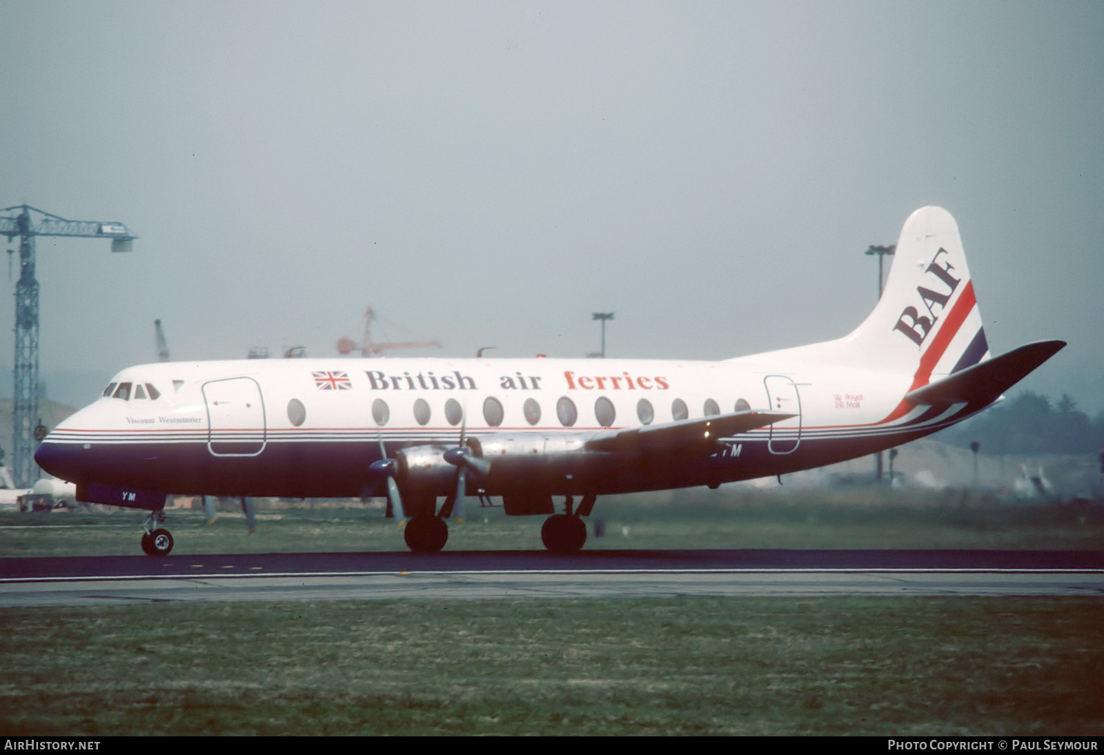 Aircraft Photo of G-AOYM | Vickers 806 Viscount | British Air Ferries - BAF | AirHistory.net #118834