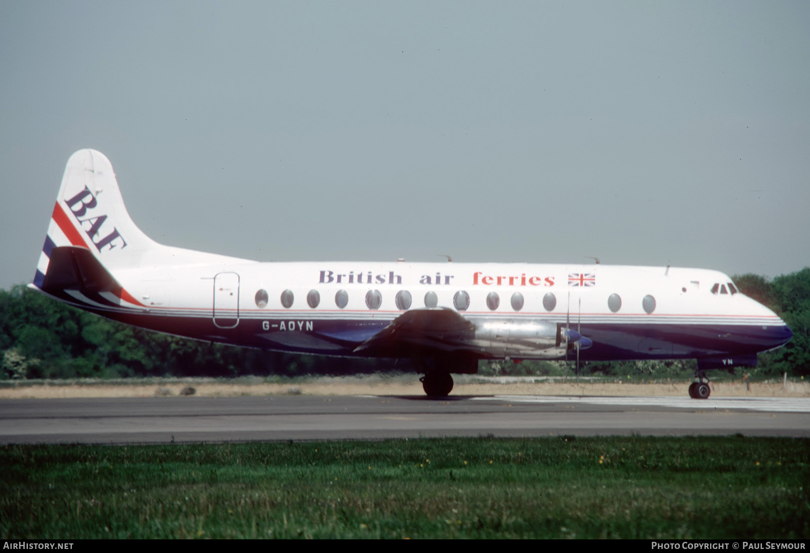 Aircraft Photo of G-AOYN | Vickers 806 Viscount | British Air Ferries - BAF | AirHistory.net #118837