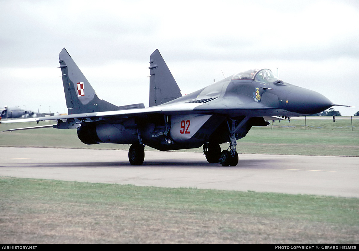 Aircraft Photo of 92 | Mikoyan-Gurevich MiG-29A (9-12A) | Poland - Air Force | AirHistory.net #118949