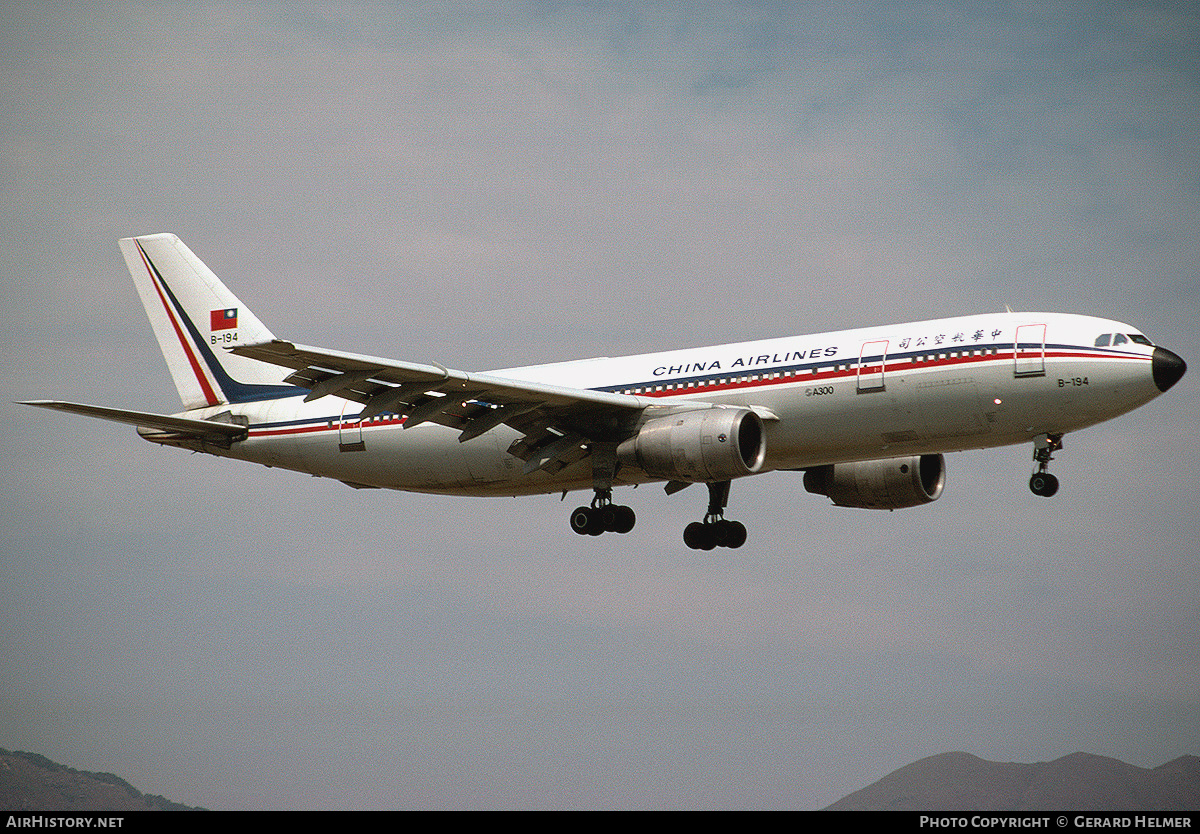 Aircraft Photo of B-194 | Airbus A300B4-220 | China Airlines | AirHistory.net #119008