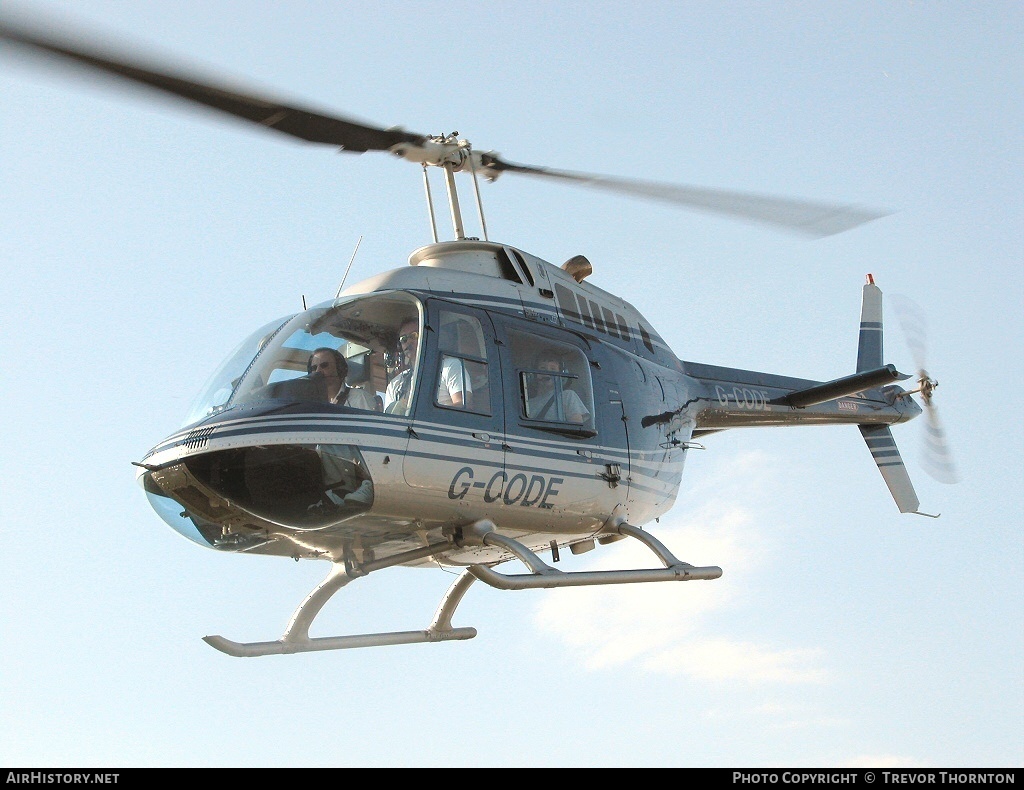 Aircraft Photo of G-CODE | Bell 206B-3 JetRanger III | AirHistory.net #119025