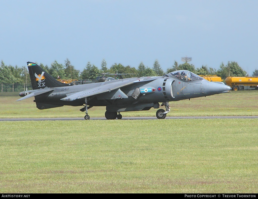 Aircraft Photo of ZD407 | British Aerospace Harrier GR7 | UK - Air Force | AirHistory.net #119036
