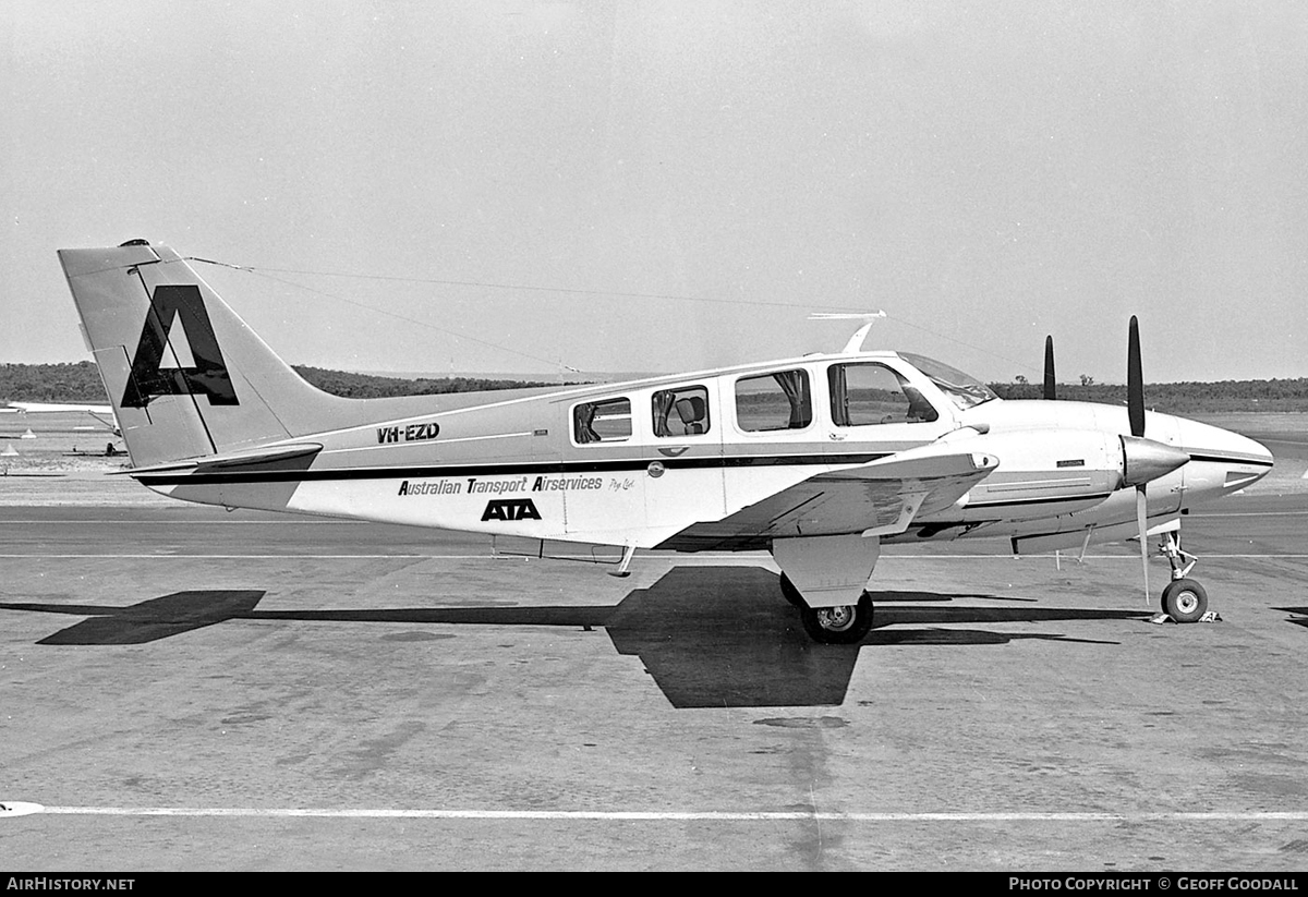 Aircraft Photo of VH-EZD | Beech 58 Baron | Australian Transport Airservices - ATA | AirHistory.net #119090