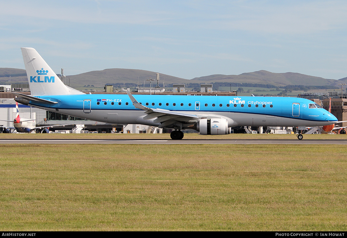 Aircraft Photo of PH-EZK | Embraer 190STD (ERJ-190-100STD) | KLM Cityhopper | AirHistory.net #119132