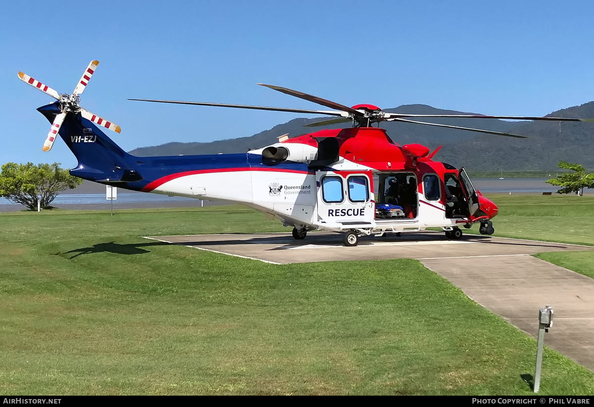 Aircraft Photo of VH-EZJ | AgustaWestland AW-139 | Queensland Government Air - QGAir | AirHistory.net #119374
