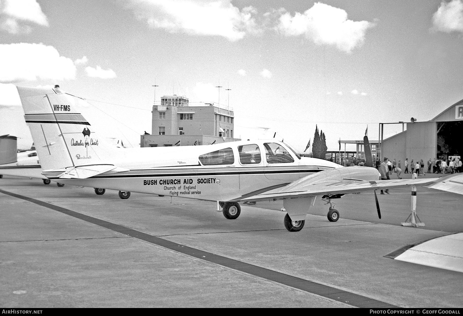 Aircraft Photo of VH-FMS | Beech B55 Baron (95-B55) | Bush Church Aid Society | AirHistory.net #119391