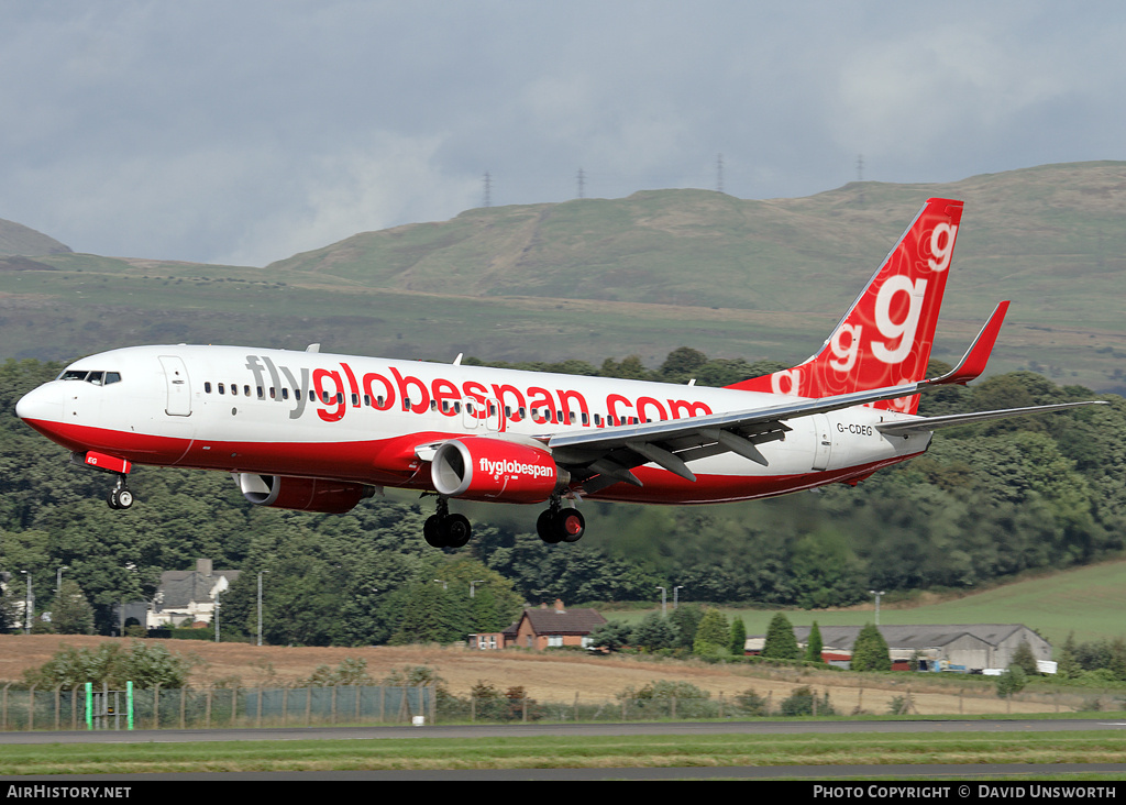 Aircraft Photo of G-CDEG | Boeing 737-8BK | Flyglobespan | AirHistory.net #119458