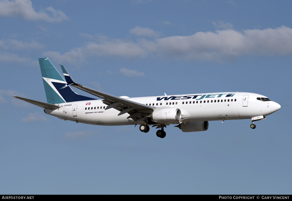 Aircraft Photo of C-FRWA | Boeing 737-8CT | WestJet | AirHistory.net #119572