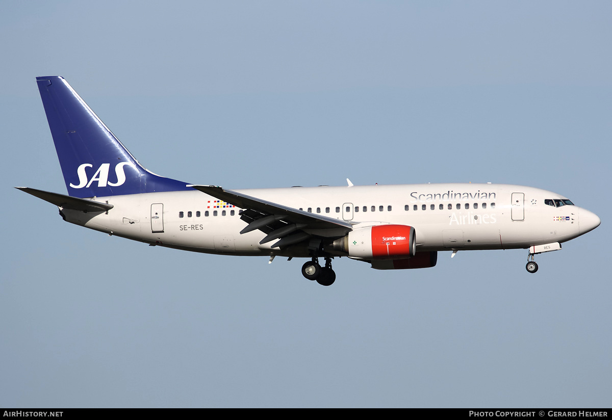 Aircraft Photo of SE-RES | Boeing 737-7BX | Scandinavian Airlines - SAS | AirHistory.net #119633