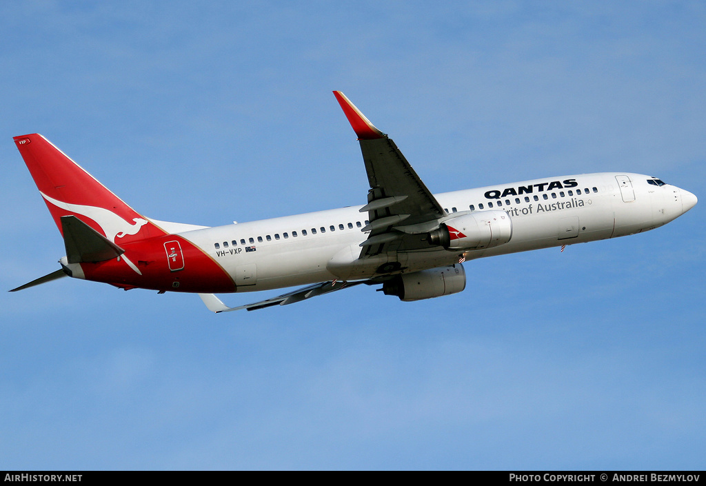 Aircraft Photo of VH-VXP | Boeing 737-838 | Qantas | AirHistory.net #119636