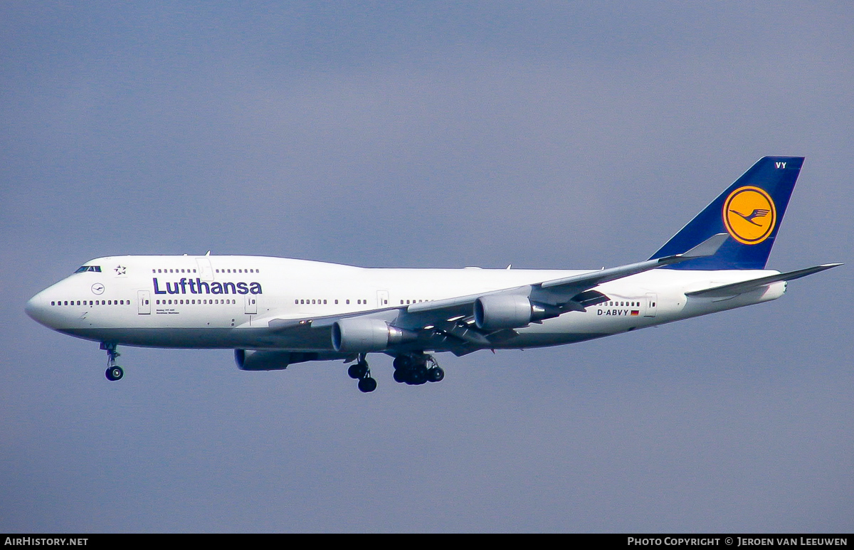 Aircraft Photo of D-ABVY | Boeing 747-430 | Lufthansa | AirHistory.net #119643