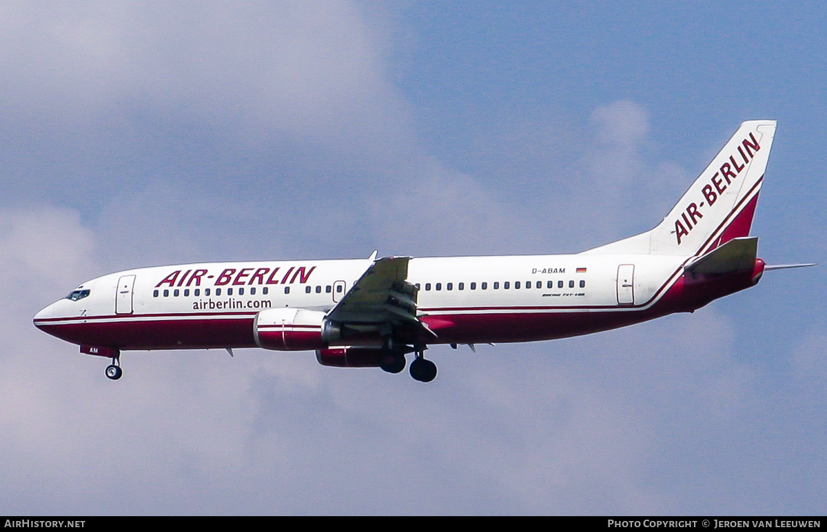 Aircraft Photo of D-ABAM | Boeing 737-46J | Air Berlin | AirHistory.net #119656