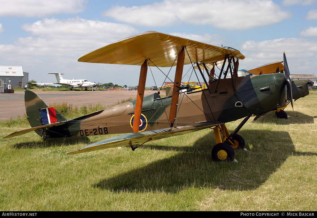 Aircraft Photo of G-AGYU / DE208 | De Havilland D.H. 82A Tiger Moth II | UK - Air Force | AirHistory.net #119885