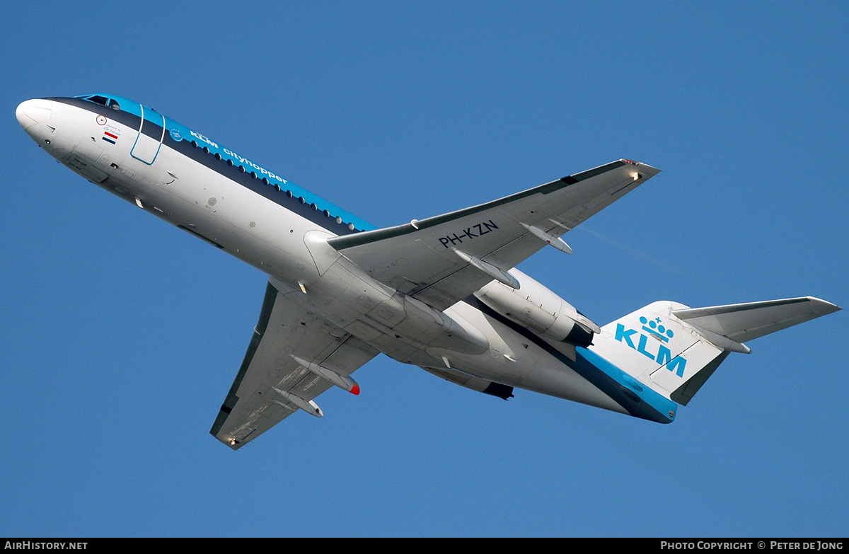 Aircraft Photo of PH-KZN | Fokker 70 (F28-0070) | KLM Cityhopper | AirHistory.net #119920