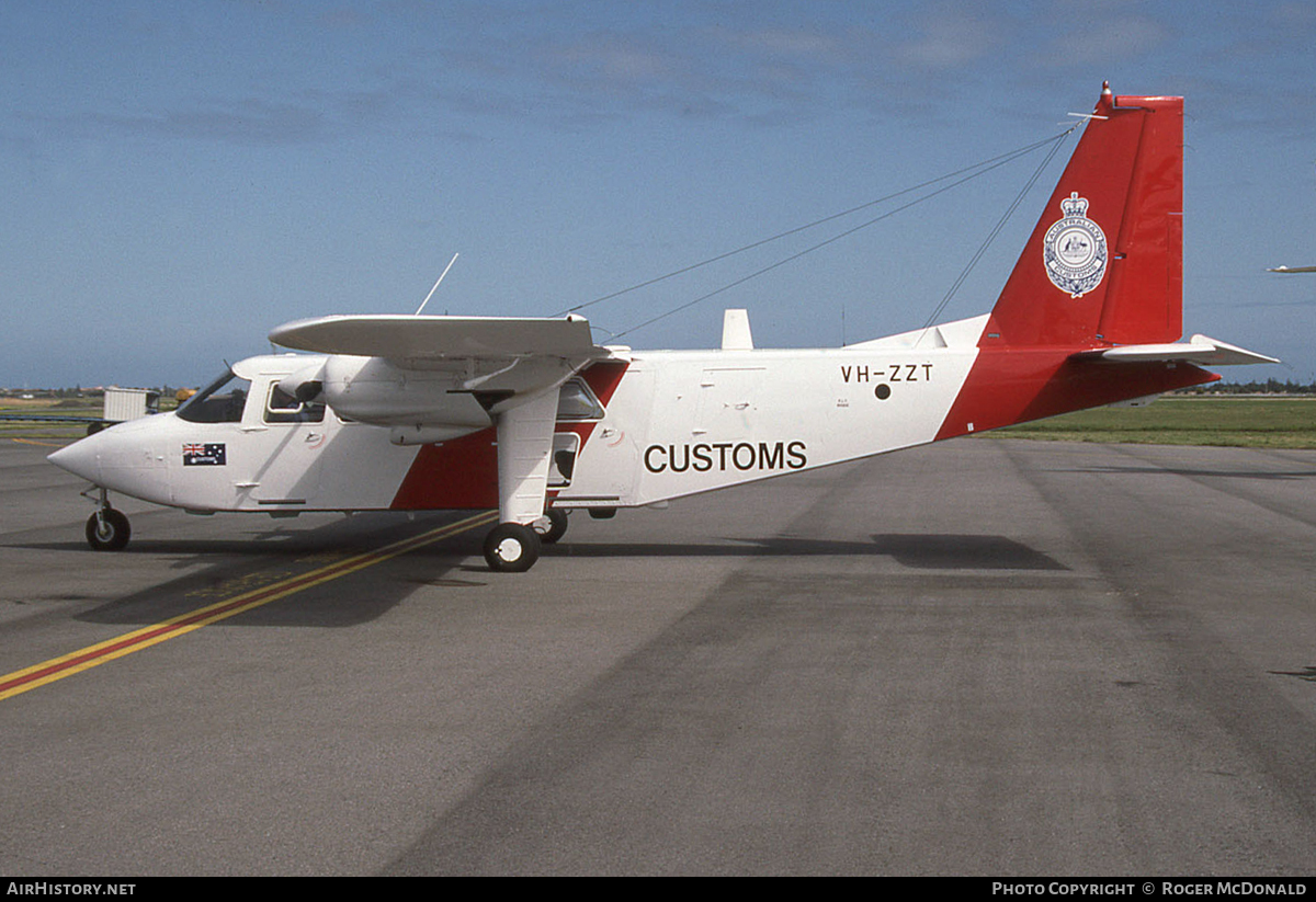 Aircraft Photo of VH-ZZT | Pilatus Britten-Norman BN-2B-20 Islander | Australian Customs | AirHistory.net #119927