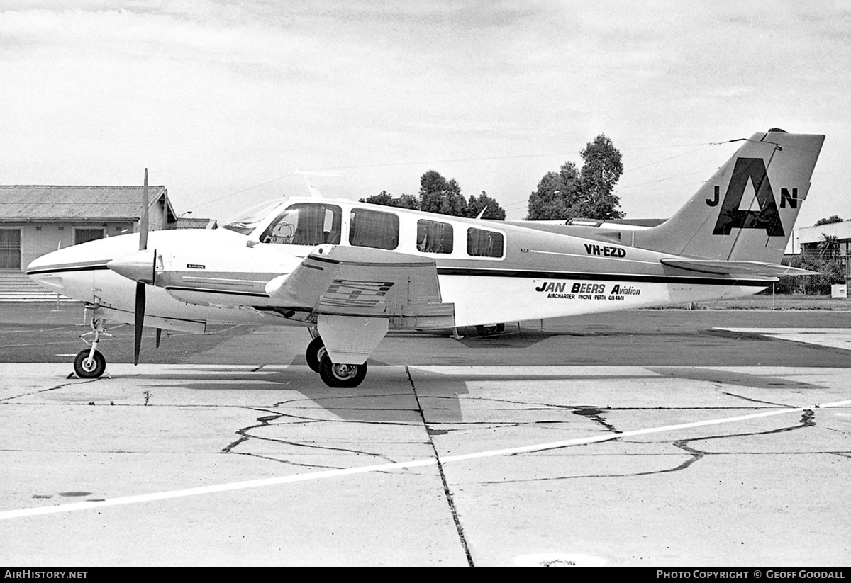Aircraft Photo of VH-EZD | Beech 58 Baron | Jan Beers Aviation | AirHistory.net #119935