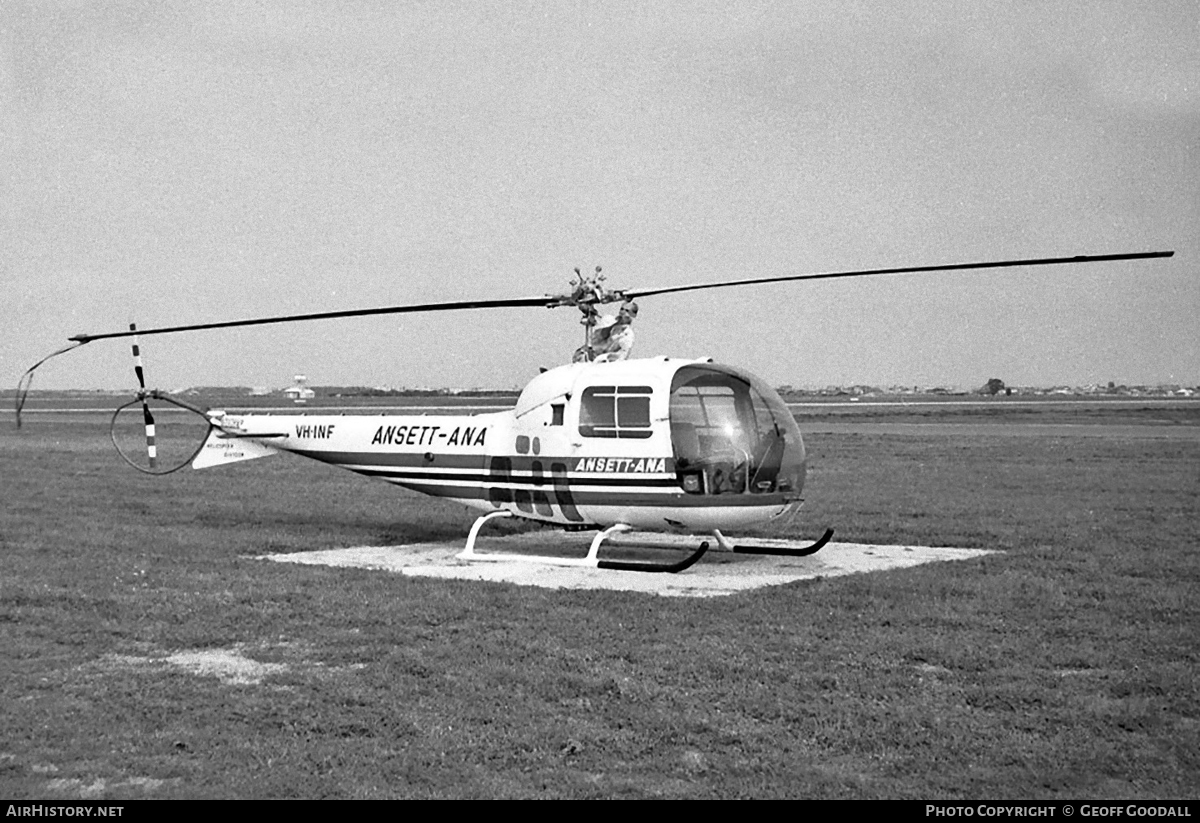 Aircraft Photo of VH-INF | Bell 47J-2 Ranger | Ansett - ANA | AirHistory.net #119939