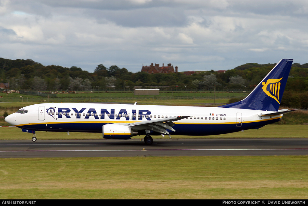 Aircraft Photo of EI-DAN | Boeing 737-8AS | Ryanair | AirHistory.net #119948