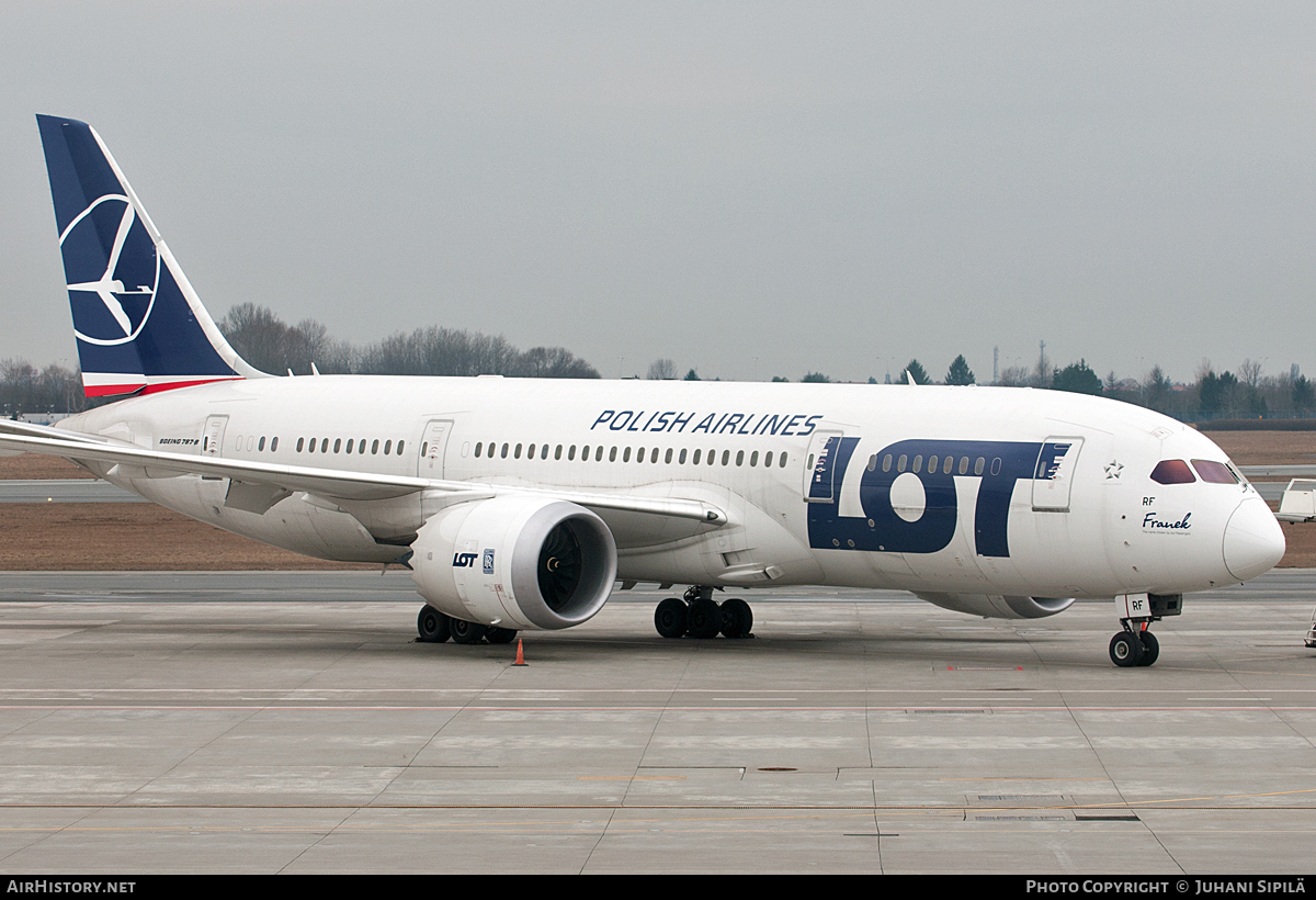 Aircraft Photo of SP-LRF | Boeing 787-8 Dreamliner | LOT Polish Airlines - Polskie Linie Lotnicze | AirHistory.net #119975